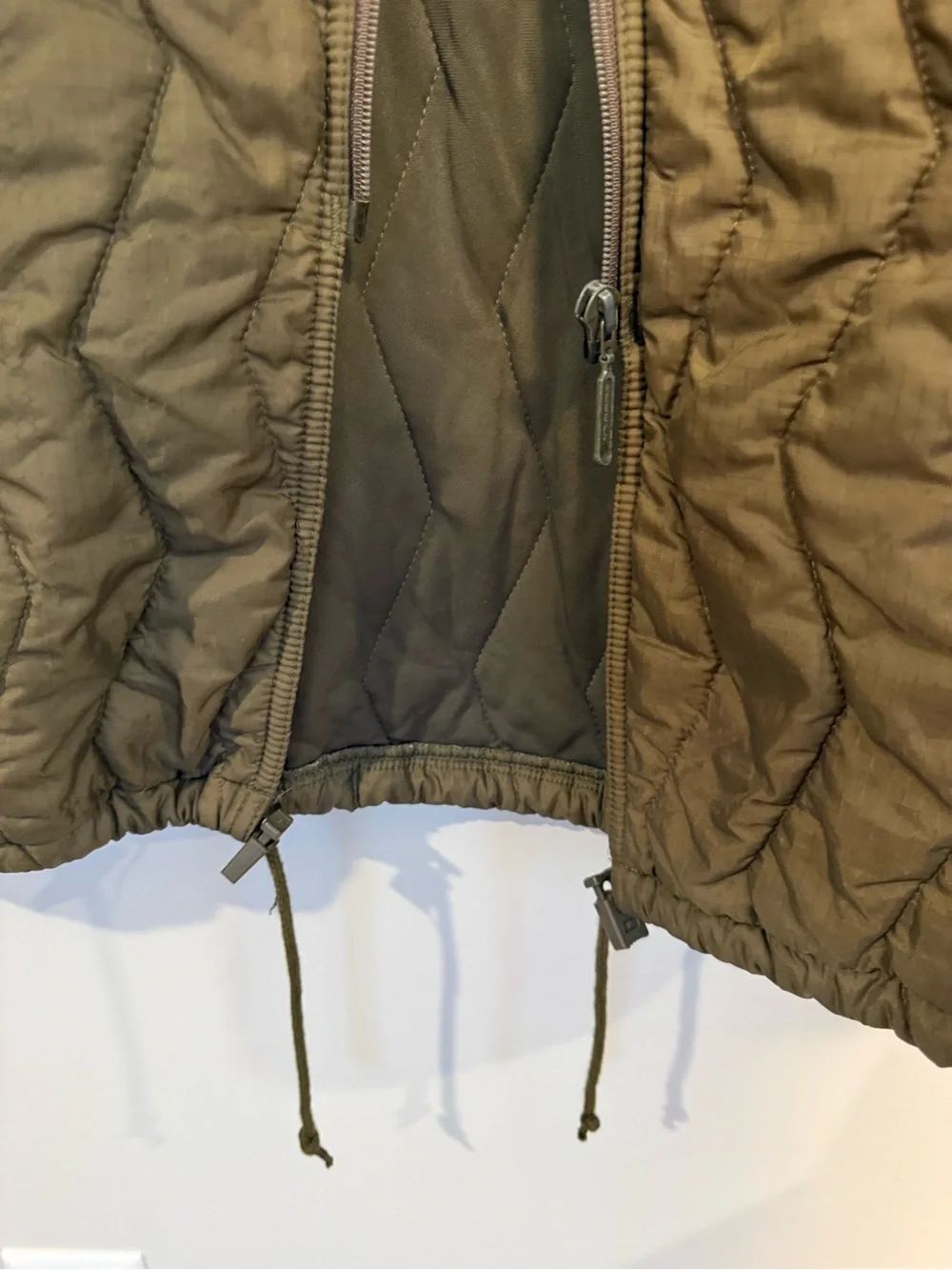 Quilted German Military-Style Men's Jacket Olive Size L